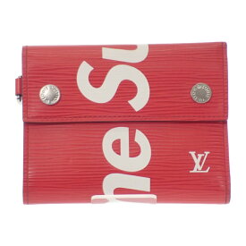 ルイヴィトン LOUIS VUITTON Supreme シュプリーム チェーンコンパクトウォレット M67755 エピ 二つ折り財布 レッド メンズ【中古】【ABランク】