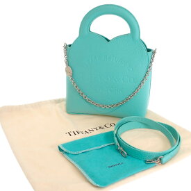 ティファニー TIFFANY&Co. リターントゥティファニートート 72017560 2WAY ハンド ショルダー レザー ブルー シルバー金具 レディース【中古】【ABランク】