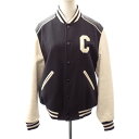 セリーヌ CELINE クラシック ウール テディジャケット サイズM 2V56D896C.38NO スタジャン ウール ラムスキン ブラッ…
