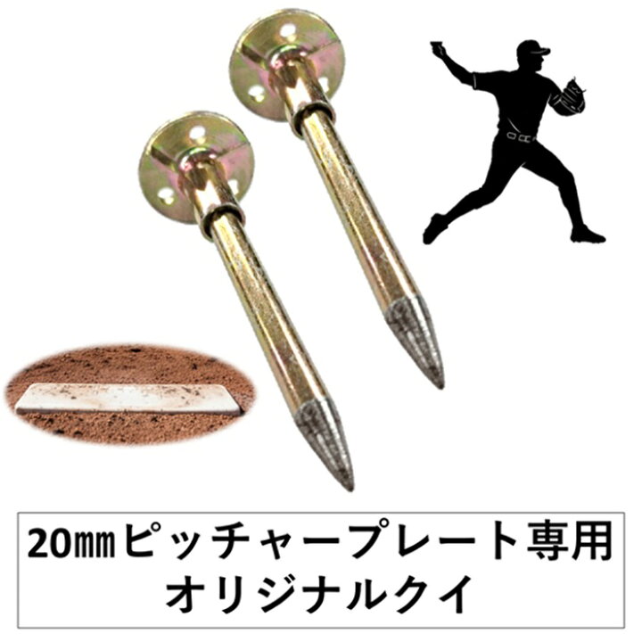 楽天市場】ピッチャープレート ピン マウンドプレート専用杭 [クイ] 釘 