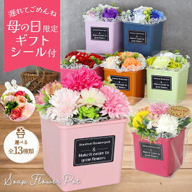 母の日 母の日ギフト 遅れてごめんね おかあさん ありがとう ソープフラワー 誕生日プレゼント ポット スクエア型 発表会 誕生日 プレゼント ギフト 結婚祝い ソープフラワーギフト 送別 開店祝い バラ カーネーション 退職祝い 女友達 女性 50代 60代 70代 80代 送料無料