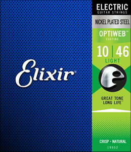 Elixir / 19052 Light ELECTRIC NICKEL PLATED STEEL WITH OPTIWEB COATING GNT[ yKiz