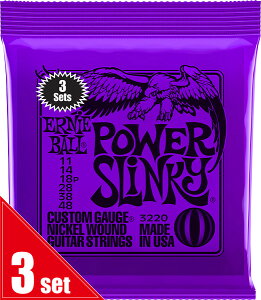 ERNiE BALL / #3220 POWER SLINKY PURPLE 3SET PACK GLM^[