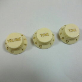 Montreux / Strat 1V2T knob set Worn Yellow (8573) 【池袋店】