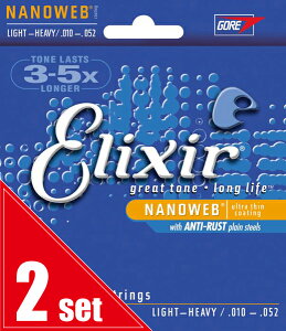 Elixir / NANOWEB with ANTI-RUST #12077 Light Heavy 10-52 2set �y�V�h�X�z
