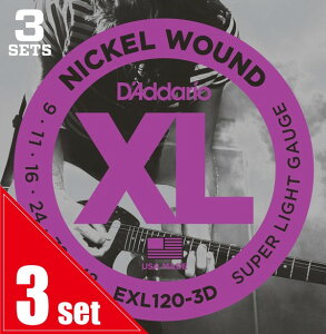 D'Addario / EXL120-3D Super Light 09-42 (3set pack) GLM^[ylXz