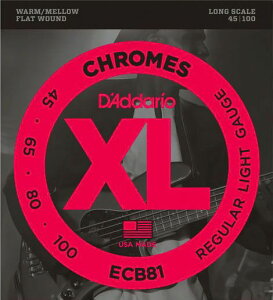 D'Addario / Chromes Flat Wound ECB81 Regular Light 45-100 Long Scale x[X ylXz