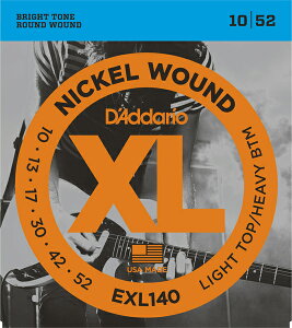 D'Addario / EXL140 XL NICKEL Electric Guitar Strings Light Top/Heavy Bottom 10-52 ylXz
