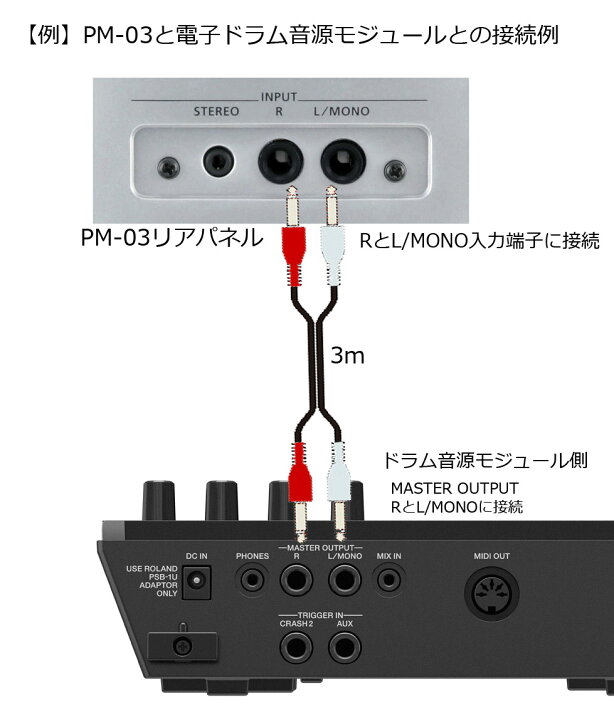 楽天市場】Roland PM-03 電子ドラム用 パーソナルモニタースピーカー 