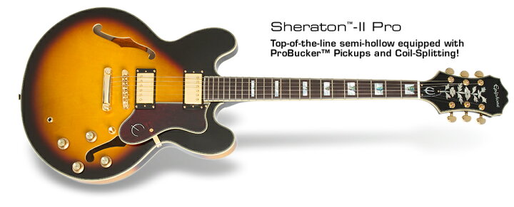 楽天市場】Epiphone / Sheraton II Pro Vintage Sunburst エピフォン 