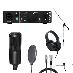 Arturia MiniFuse 1 BK × audio-technica AT2020 yR[fBOZbgzy䒃m{Xz