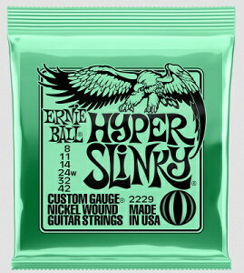 ERNiE BALL / #2229 HYPER SLINKY Nickel Wound Electric Guitar Strings 08-42�y�r�ܓX�z