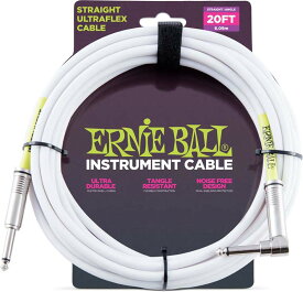 Ernie Ball / 6047 20feet S/L Instrument Cable - White 楽器用ケーブル アーニーボール 【お取り寄せ】【池袋店】