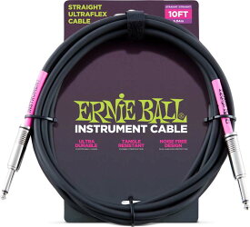 Ernie Ball / 6048 10feet S/S Instrument Cable - Black 楽器用ケーブル【池袋店】