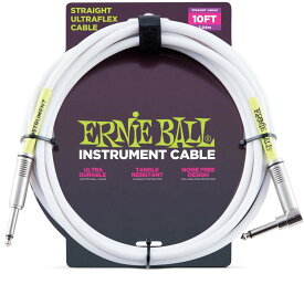 Ernie Ball / 6049 10feet S/L Instrument Cable - White 楽器用ケーブル アーニーボール 【お取り寄せ】【池袋店】