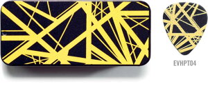 Jim Dunlop / EVH PICK TIN EVHPT04 Black With Yellow Stripe �s�b�N6���Z�b�g �W���_�����b�v �y���l�X�z