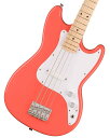 Squier by Fender / Sonic Bronco Bass Maple Fingerboard White Pickguard Tahitian Coral スクワイヤー【名古屋栄店】