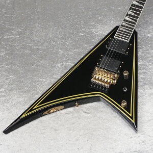 Jackson / MJ Series Rhoads RR24MG Ebony Fingerboard Black with Yellow Pinstripes