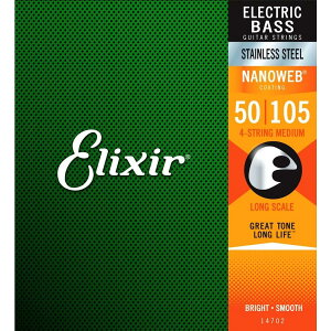 Elixir / 14702 4-String Medium Long Electric Bass Stainless Steel with NANOWEB Coating �G���N�T�[ ���y���K�i�z