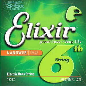 Elixir / 15332 Medium C Electric Bass Nickel Plated Steel 6th with NANOWEB Coating GNT[ yKiz