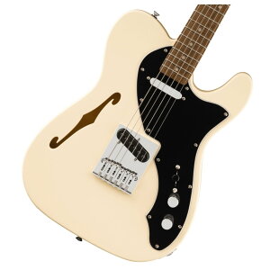 Squier by Fender / Affinity Series Telecaster Thinline Laurel Fingerboard Black Pickguard Olympic White XNC[