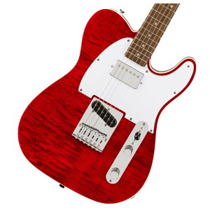 Squier by Fender / Affinity Series Telecaster FMT SH Laurel Fingerboard White Pickguard Crimson Red Transparent XNC[ypRXz