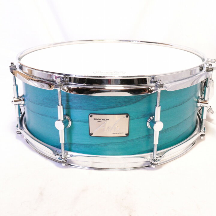 楽天市場】CANOPUS / AH-1455 ASH Snare Drum 14x5.5 Teal Oil 