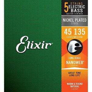 Elixir / Nanoweb #14207 Light/Medium 045-135 エリクサー コーティング弦 ベース弦