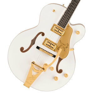 Gretsch / Falcon Hollow Body with String-Thru Bigsby and Gold Hardware Ebony Fingerboard White Ob`yVhXz