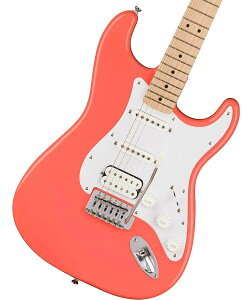 Squier by Fender / Sonic Stratocaster HSS Maple Fingerboard White Pickguard Tahitian Coral �X�N���C���[
