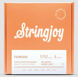 Stringjoy / SJ-FW1152 Coated Phosphor Bronze Acoustic Guitar Strings Super Light 11-52