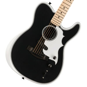 Fender / LTD Jack White Triplesonic Acoustasonic Telecaster Satin Arctic White with Black Top�y�V�h�X�z�yYRK�z