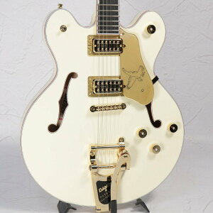 Gretsch / Falcon Center Block LTD with String-Thru Bigsby and Gold Hardware Ebony Vintage WhiteyS/N JT25062023zyÉhXz