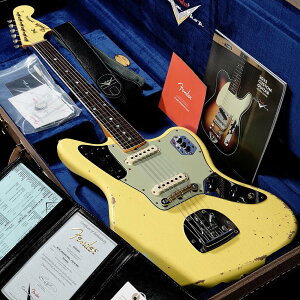 Fender Custom Shop / 2025 Time Machine 1965 Jaguar Heavy Relic Faded Graffiti YellowgIihyaJXz