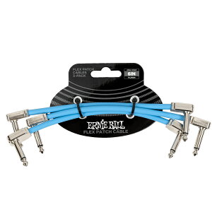 ERNIE BALL / 6460 FLEX Patch Cable 6inch Blue 3-PACK L/L �p�b�`�P�[�u�� �y�����X�z