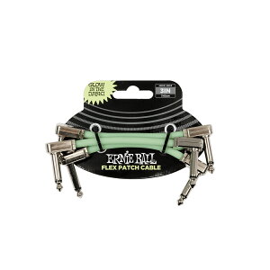 ERNIE BALL / 6451 FLEX Patch Cable 3inch Glow in Dark(�~��) 3-PACK L/L �p�b�`�P�[�u�� �y�����X�z