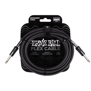 ERNiE BALL / #6435 Flex Instrument Cable Straight/Straight 20ft - Black