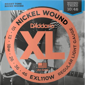 D'Addario / EXL110W Reg.Light�EWound 3rd 10-46 �G���L�M�^�[�� �y�����X�z