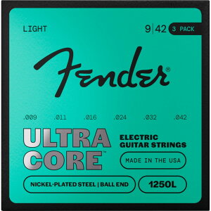 Fender / 1250 Ultracore Guitar Strings Nickel Plated Steel Ball End 1250L Gauges .009-.042 (6) 3-Pack �t�F���_�[[�G���L�M�^�[��]�y���l�X�z