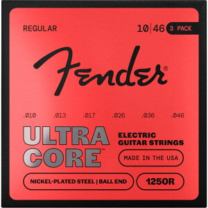 Fender / 1250 Ultracore Guitar Strings Nickel Plated Steel Ball End 1250R Gauges .010-.046 (6) 3-Pack �t�F���_�[[�G���L�M�^�[��]�y���l�X�z