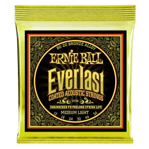 Ernie Ball / 2556 Medium Light Everlast Coated 80/20 Bronze Acoustic Guitar Strings 12-54 Gauge �y�����X�z