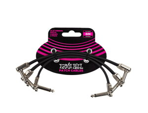 ERNiE BALL / 6221 Flat Ribbon Patch Cable 6inch Black 3-PACK�y�r�ܓX�z