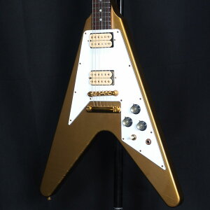 GIBSON CUSTOM / Murphy Lab 1967 Flying V Stop Bar Ultra Light Aged M2M Double Gold �y3�{�̂݌��萶�Y�z �y�䒃�m���{�XFINEST GUITARS�z