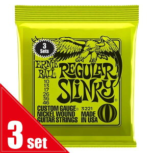 ERNiE BALL / #3221 REGULAR SLiNKY 10-46 3SET PACK 10-46 �G���L�M�^�[�� �y���l�X�z