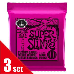 ERNiE BALL / #3223 SUPER SLiNKY 09-42 3SET PACK 09-42 �G���L�M�^�[�� �y���l�X�z