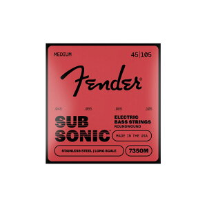 Fender / SubSonic Bass Strings Stainless Steel Roundwound Long Scale 7350M .045-.105 Gauges (4) �t�F���_�[[�x�[�X��]�y���l�X�z