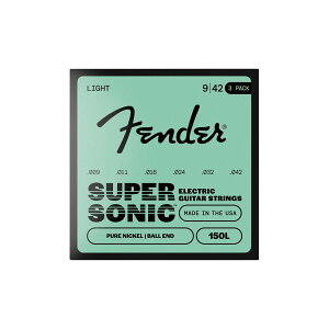 Fender USA / SuperSonic Guitar Strings Pure Nickel Wound, Ball End 150L .009-.042 Gauges 3-Pack