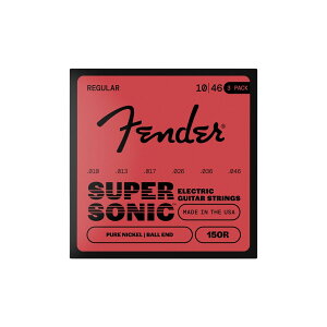 Fender USA / SuperSonic Guitar Strings Pure Nickel Wound, Ball End 150R .010-.046 Gauges 3-Pack