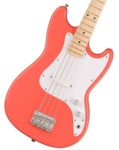 Squier by Fender / Sonic Bronco Bass Maple Fingerboard White Pickguard Tahitian Coral �X�N���C���[ �y���l�X�z
