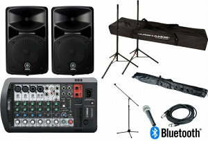 YAMAHA / STAGEPAS 400BT �X�s�[�J�[�X�^���h2�{���}�C�N���P�[�u�����}�C�N�X�^���h�Z�b�g�y�a�J�X�z